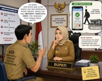 Bupati Way Kanan diminta menindak ASN Diduga Bolos Berbulan bulan.